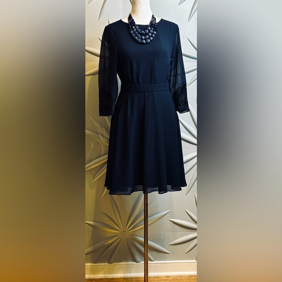 Ted Baker London Dresses Ted Baker Sz Navy Blue Wblack - Main Image